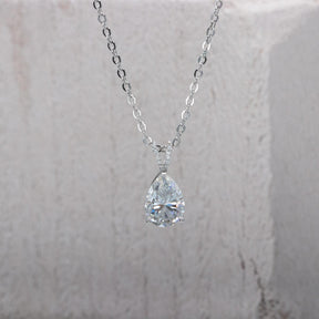 Colar Gota com Moissanite – Prata 925