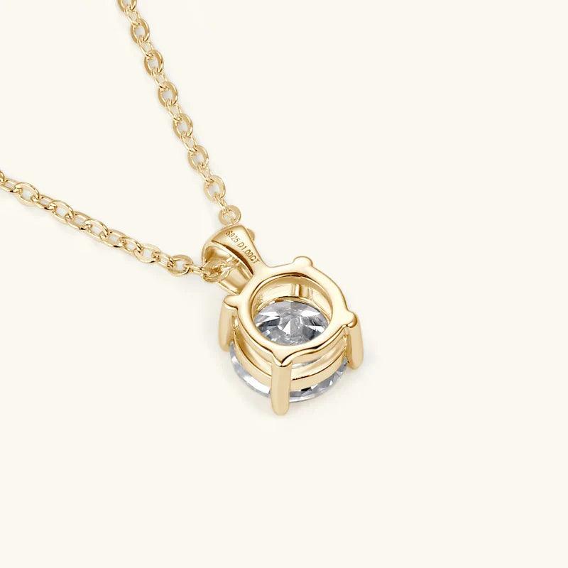 Colar Brilhante com Moissanite – 4 Garras Ouro 18k