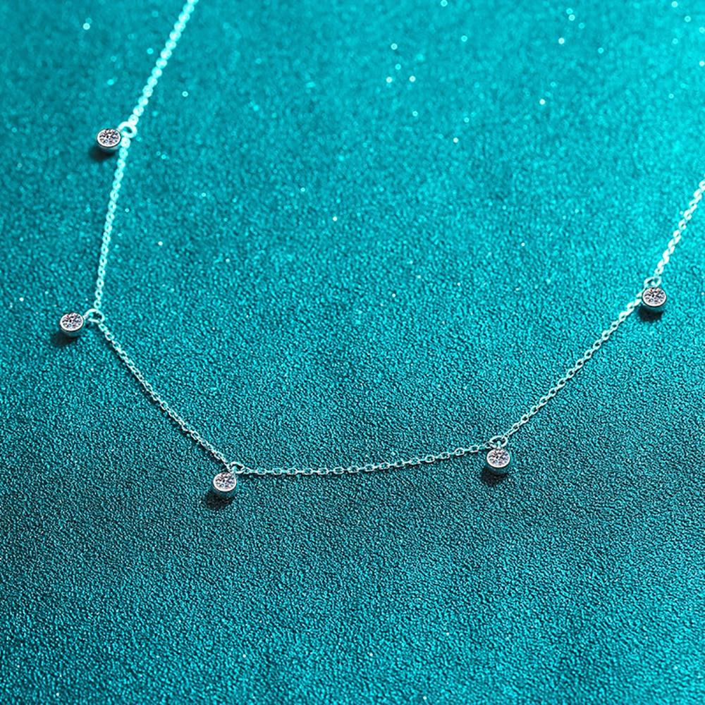 Colar Aurora com Moissanites – Prata 925
