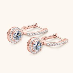Brinco Encanto Circular com Moissanite – Ouro 18k