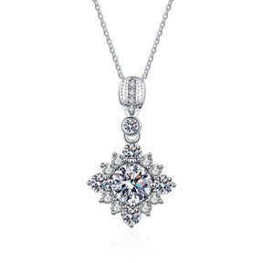 Colar Floco de Neve com Moissanite – Prata 925