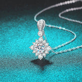 Colar Floco de Neve com Moissanite – Prata 925