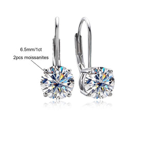 Brinco Gota Elegante com Moissanite – Prata 925