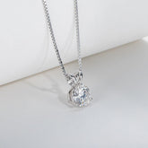 Colar Ponto de Luz 3 Garras com Moissanite – Prata 925