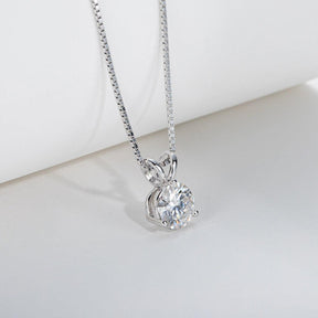 Colar Ponto de Luz 3 Garras com Moissanite – Prata 925