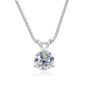 Colar Ponto de Luz 3 Garras com Moissanite – Prata 925