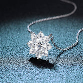 Colar Flor de Jasmim com Moissanite – Prata 925