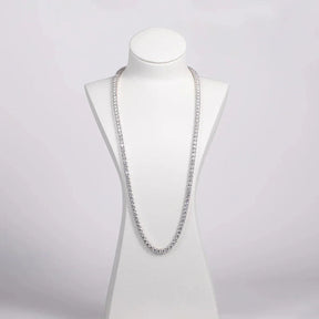 Colar Riviera com Moissanites – Ouro Branco 18k