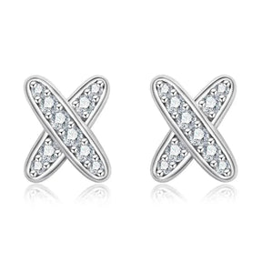 Brinco Cruz com Moissanite – Prata 925