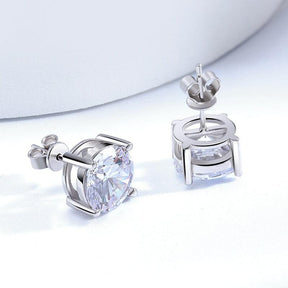 Brinco Solitário Elegance com Moissanite – Prata 925