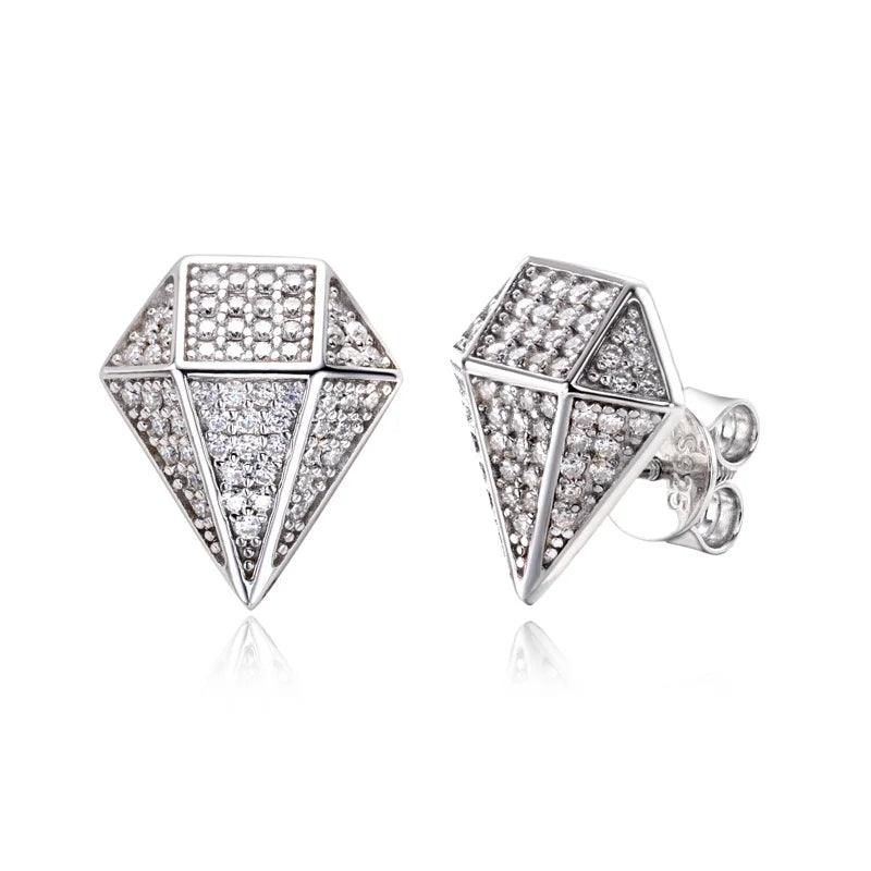 Brinco Prisma com Moissanite – Prata 925