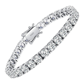 Pulseira 4.0mm Moissanite Riviera com Pedras Brilhantes