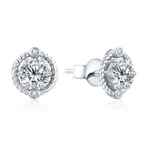 Brinco Espiral com Moissanite – Ouro 18k